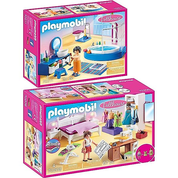 Playmobil® 70208 70211 Dollhouse 2er Set günstig online kaufen