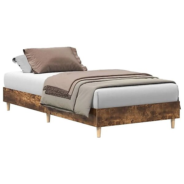 vidaXL Bettgestell Ohne Matratze Räuchereiche 75x190 cm Holzwerkstoff 86109 günstig online kaufen