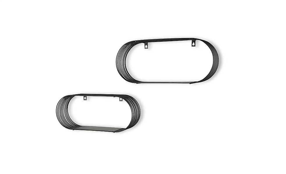 Wandregal 2er-Set  Joyce ¦ schwarz ¦ Maße (cm): B: 10 H: 18 Regale > Regals günstig online kaufen