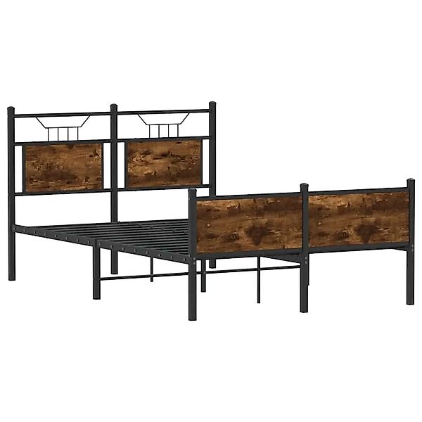 vidaXL Bettgestell Ohne Matratze Räuchereiche 120x200 cm Holzwerkstoff 4106 günstig online kaufen