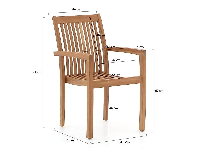 Sunyard Jakarta Gartenstuhl stapelbar günstig online kaufen