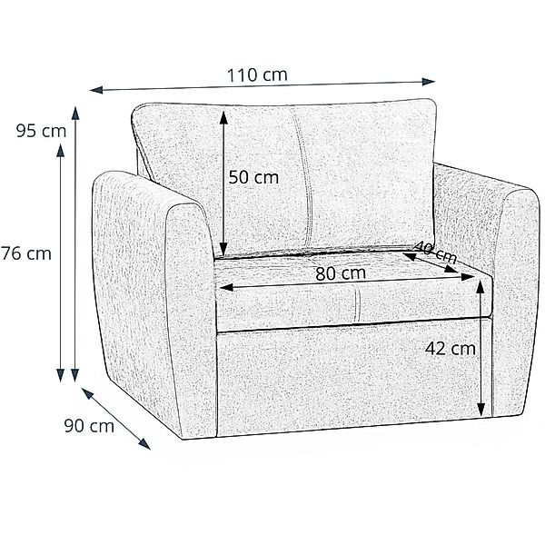 Beautysofa Relaxsessel Kamel (Modern 1-Sitzer Sofa, günstig online kaufen