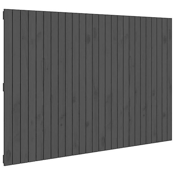 vidaXL Bett, Wand-Kopfteil Grau 166x3x110 cm Massivholz Kiefer günstig online kaufen