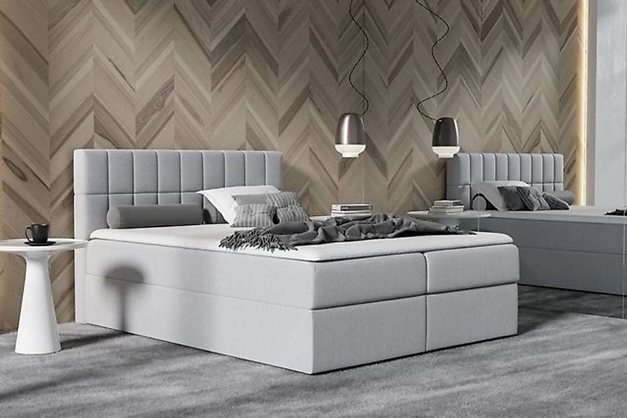 JVmoebel Bett Rosa Stoff Boxspringbett Textil Doppel Hotel mit Bettkasten R günstig online kaufen