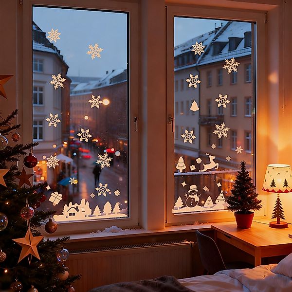 Salcar Fensterbild 153 Stk. Fensterbilder Weihnachten günstig online kaufen