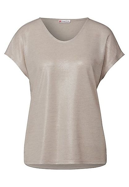 STREET ONE T-Shirt – Leichtes Shirt mit V-Ausschnitt günstig online kaufen