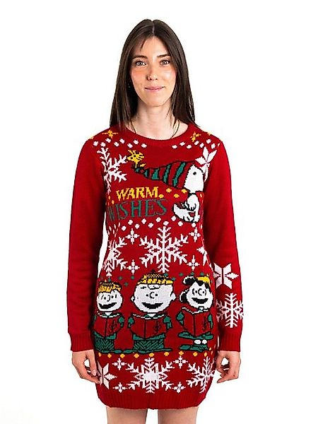 United Labels® Strickpullover The Peanuts Snoopy Winter Strick Rot günstig online kaufen