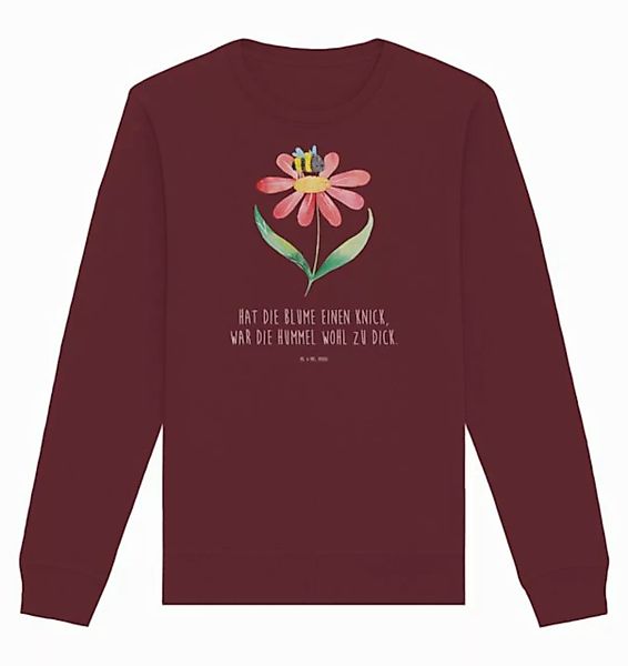 Mr. & Mrs. Panda Longpullover Größe XL Hummel Blume - Burgundy - Geschenk, günstig online kaufen