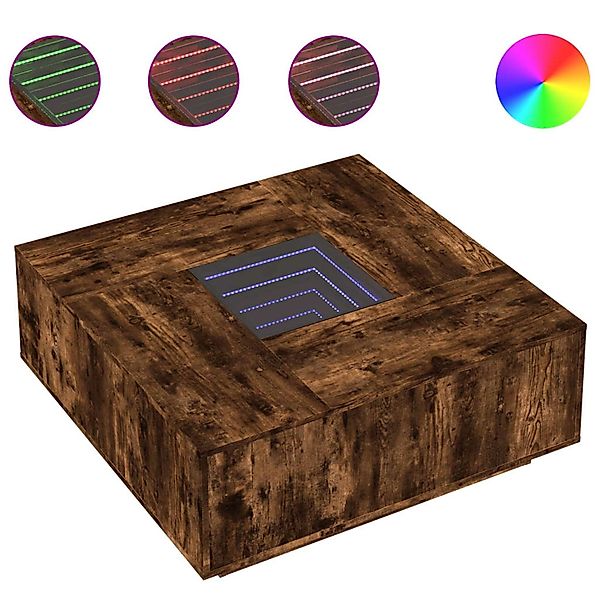 vidaXL Couchtisch mit Infinity-LED Räuchereiche 100x100x40 cm 3284046 günstig online kaufen