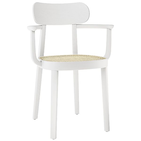 THONET 118 F Holzstuhl | Rohrgeflecht-Sitz | mit Armlehnen | Buche gebeizt günstig online kaufen