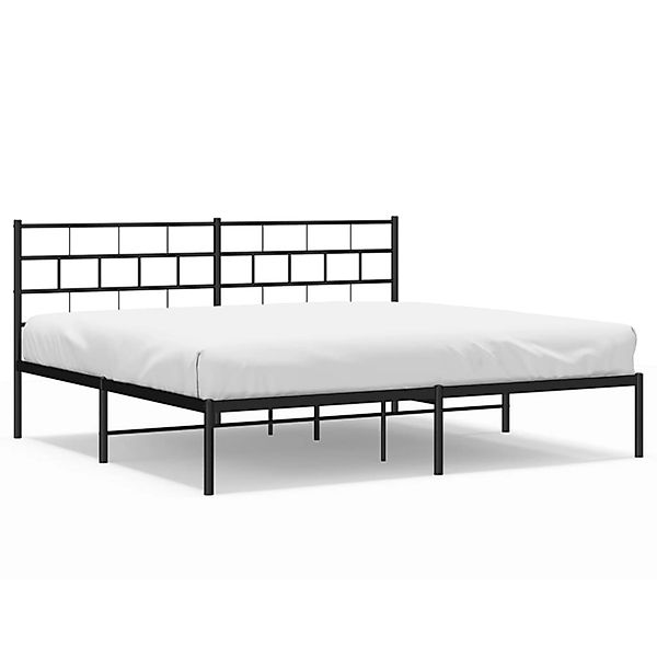 vidaXL Bettgestell mit Kopfteil Metall Schwarz 193x203 cm Modell 161883544 günstig online kaufen