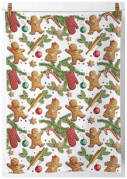 Ambiente® Geschirrtuch Gingerbread cookies, (2-tlg., 2-teilig), Geschirrtüc günstig online kaufen