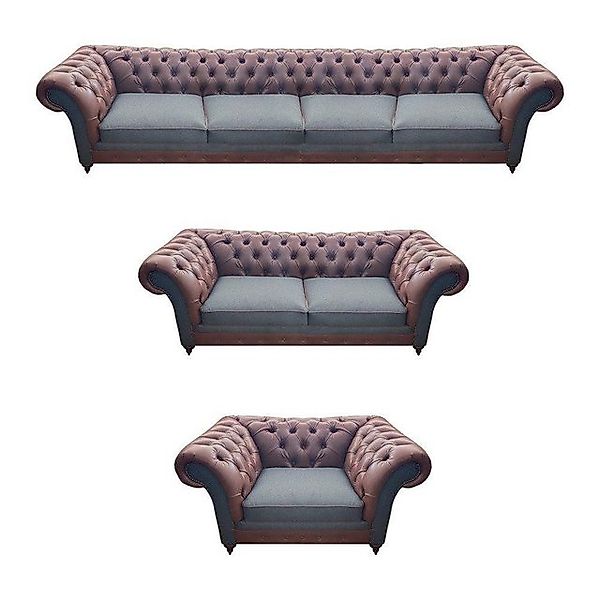 JVmoebel Chesterfield-Sofa Komplett Sofas Couchen 3tlg Wohnzimmer Chesterfi günstig online kaufen