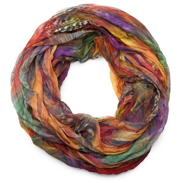 styleBREAKER Loop Loop mit Feder Muster, günstig online kaufen