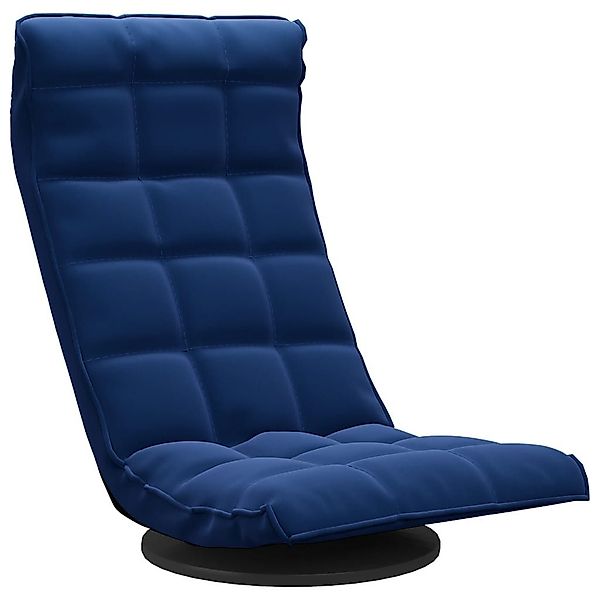 vidaXL Bodenkissen Bodenstuhl Drehbar Blau Samt günstig online kaufen