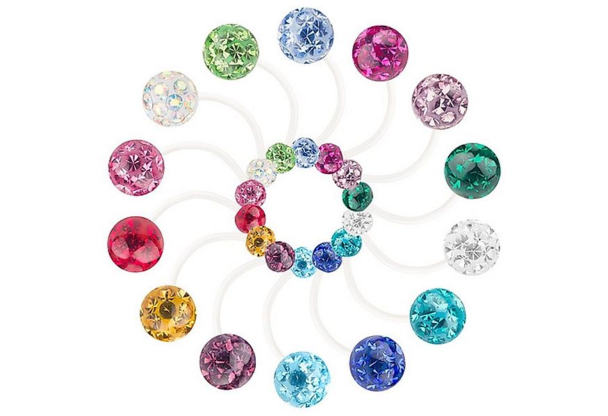 Taffstyle Bauchnabelpiercing Bauchpiercing Ferido Kristall Bioflex Stab Sch günstig online kaufen