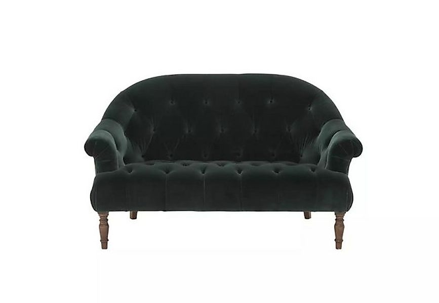 Xlmoebel 2-Sitzer Grün Zweisitzer Chesterfield Sofa mit Textil Wohnzimmer, günstig online kaufen