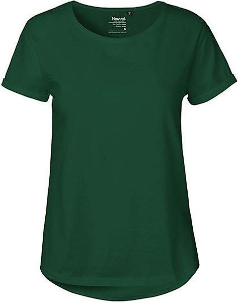 Neutral Rundhalsshirt Damen Roll Up Sleeve günstig online kaufen