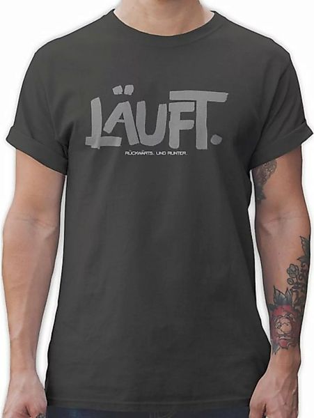 Shirtracer T-Shirt Läuft - Läuft Lustig Sprüche Lustiger Spruch Nerd Geek L günstig online kaufen