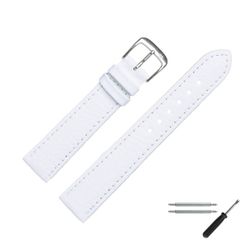 MARBURGER Uhrenarmband 20mm Kunststoff Vegan Weiss günstig online kaufen