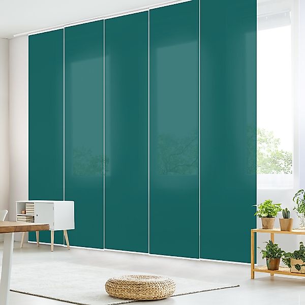 Bilderdepot24 Schiebegardine modern Flächenvorhang blickdicht Piniengrün, günstig online kaufen