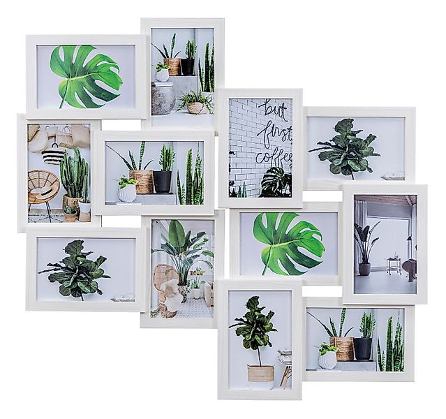 Levandeo® Bilderrahmen Collage, Bilderrahmen 58x55cm Collage 12 Fotos 10x15 günstig online kaufen