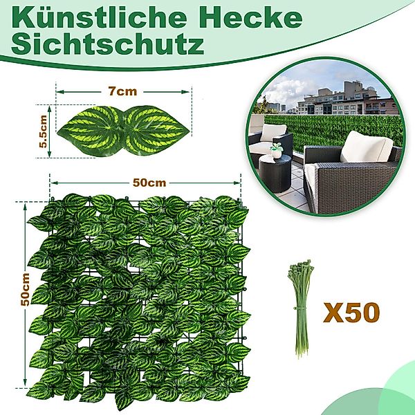 Clanmacy Balkonsichtschutz Künstliche Hecke Sichtschutzhecke Terrasse günstig online kaufen