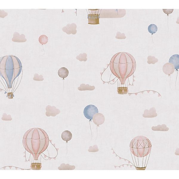 A.S. Creation Vliestapete Ballons 10,05 m x 0,53 m Blau-Rosa-Creme FSC® günstig online kaufen