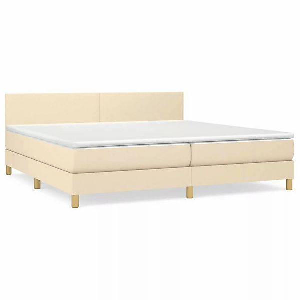 vidaXL Boxspringbett mit Matratze Creme 200x200 cm Stoff1373023 günstig online kaufen