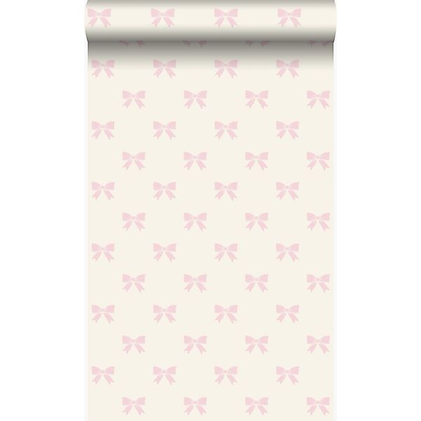 Origin Luxury Wallcoverings Tapete Kleine Schleifen Weiß Und Hellrosa 53 Cm günstig online kaufen