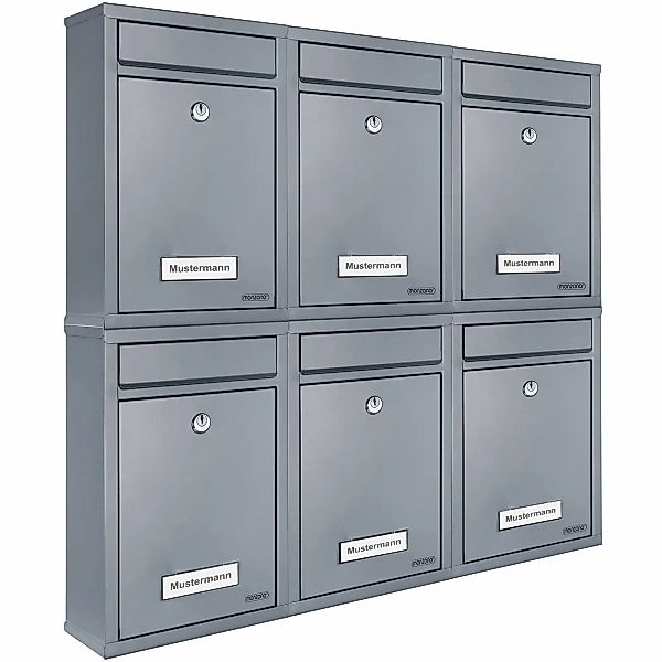 Deuba Briefkasten, 6x Silber inkl. 2 günstig online kaufen