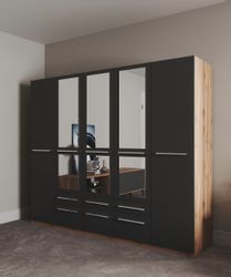 priess Kleiderschrank "Schrank Garderobe Wäscheschrank Barcelona in 5 Breit günstig online kaufen
