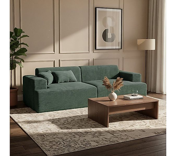 skølm Sofa Freki aus Cord, Vollschaumcouch mit Federkern und Vakuum-Kompres günstig online kaufen