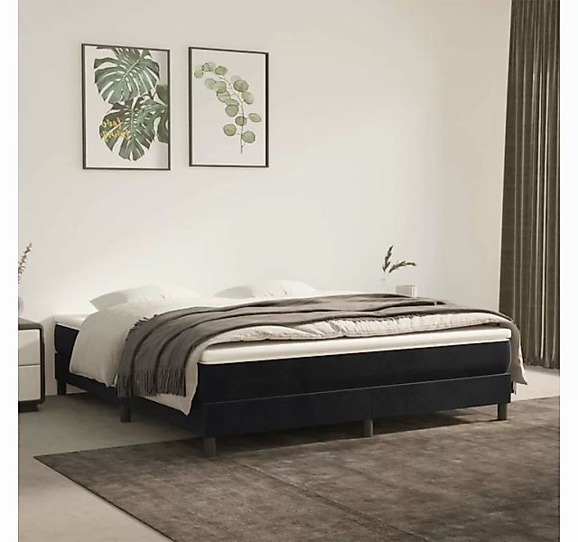 furnicato Bett Bettgestell Schwarz 160x200 cm Samt günstig online kaufen