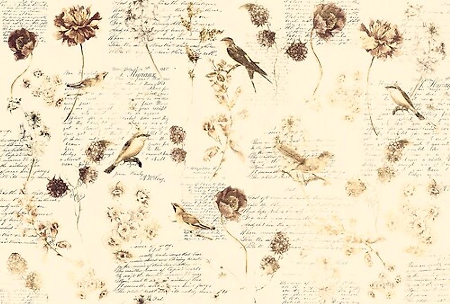 Architects Paper Fototapete »Atelier 47 Bird Poetry 1« floral glatt Vlies, günstig online kaufen