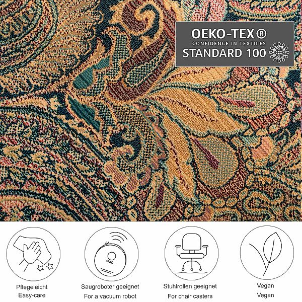 THEKO Teppich »Gabiro 739«, rechteckig, 10 mm Höhe, Kurzflor, Ornamente, id günstig online kaufen