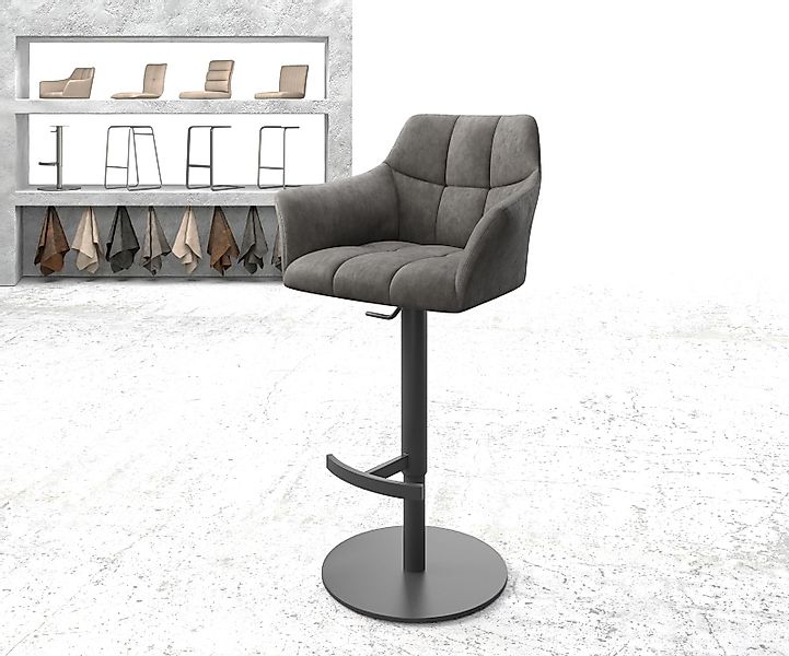 Barstuhl Yulo-Flex Vintage Anthrazit Drehfuß höhenverstellbar Metall günstig online kaufen