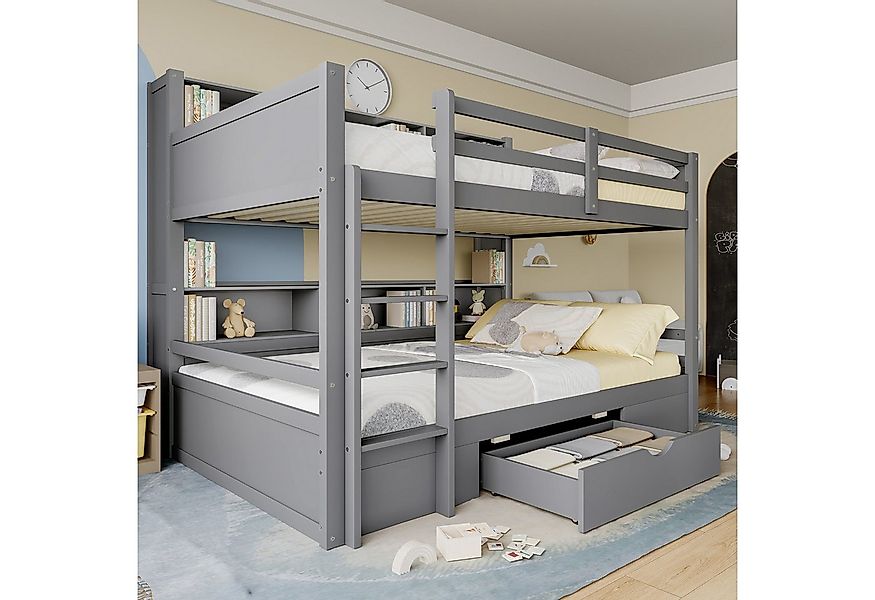 TavilaEcon Etagenbett Kinderbett Jugendbett mit Schubladen und Staufächern, günstig online kaufen