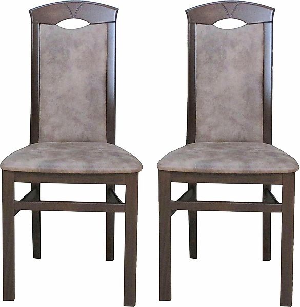Home affaire 4-Fußstuhl (Set) 2 Stk. Microfaser günstig online kaufen