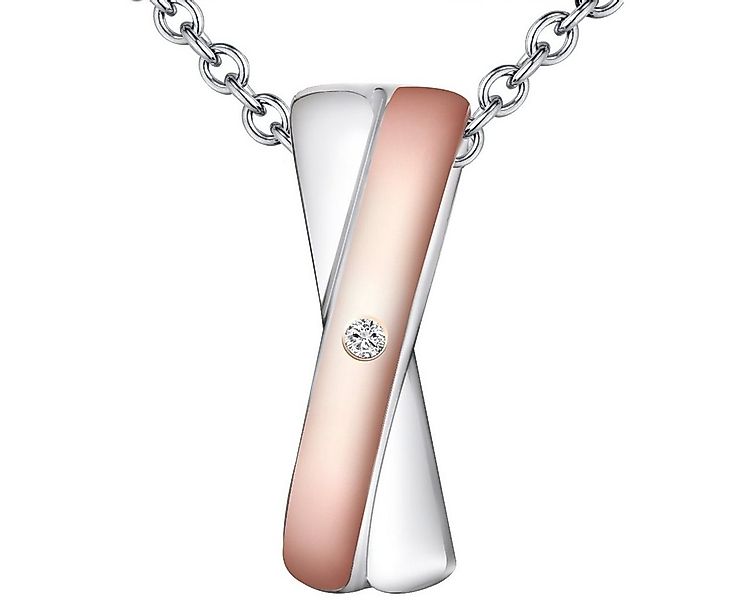 Rafaela Donata Collier silber/roségold, mit Diamant günstig online kaufen
