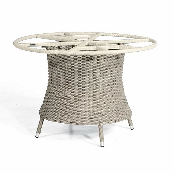 Natur24 Base-Polyrattan Tischgestell Aluminium White-coral günstig online kaufen