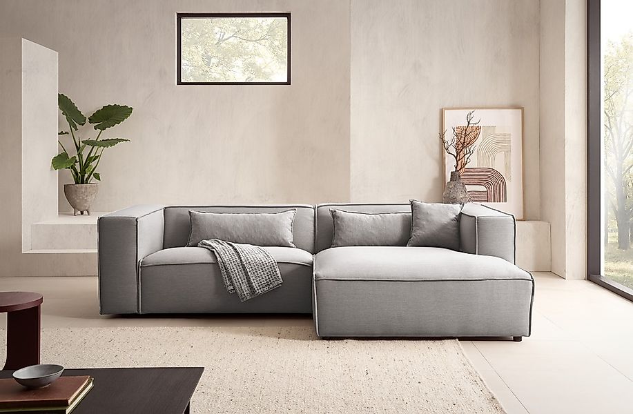 LeGer Home by Lena Gercke Ecksofa »PIARA mit Kedernaht in Cord oder Leineno günstig online kaufen