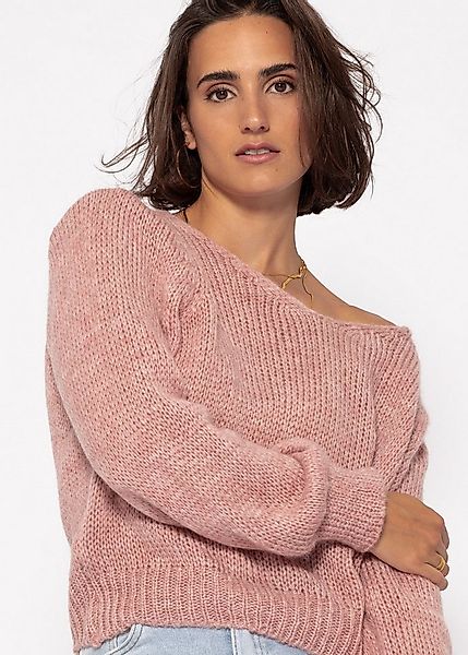 SASSYCLASSY Strickpullover Pullover mit V-Ausschnitt für Damen Weicher Stri günstig online kaufen