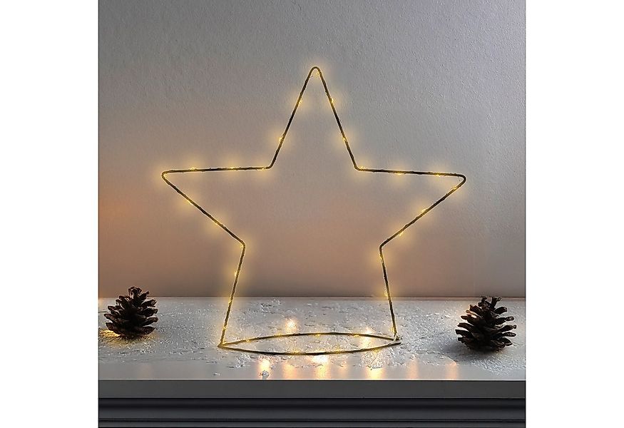 Spetebo LED Dekofigur Stern Silhouette - 35 x 34 cm - aus Metall, Stern auf günstig online kaufen