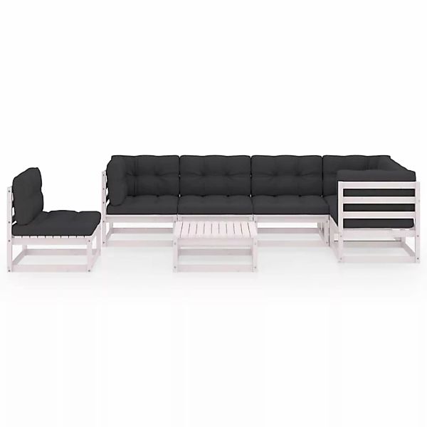 7-tlg. Garten-lounge-set Mit Kissen Kiefer Massivholz günstig online kaufen