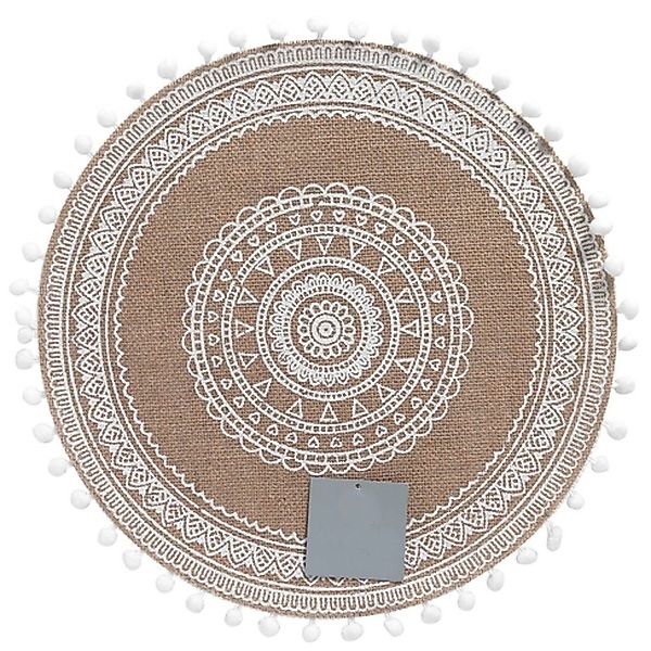 Macosa Home Platzset Boho rund beige günstig online kaufen