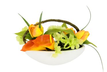 my home Gestecke "Tulpe, Calla, Hortensie, Gerbera" In Schale, Kunstblume, günstig online kaufen