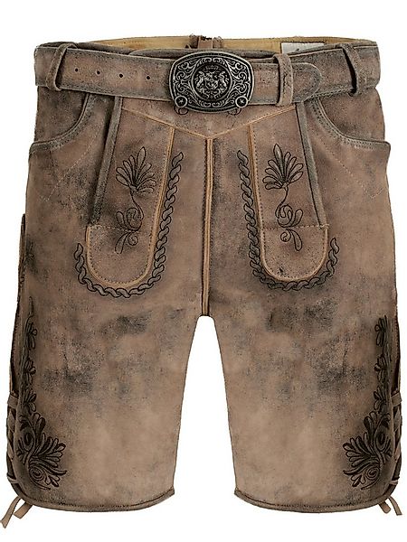 FUCHS Trachtenlederhose Trachtenlederhose kurz Rainer sand-braun (2-tlg) in günstig online kaufen