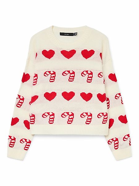 Vero Moda Weihnachtspullover "VMCANDYHEARTS LS O-NECK PULLOVER XMAS" günstig online kaufen