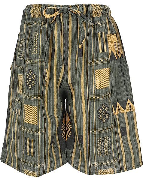 Guru-Shop Relaxhose Ethno Yogashorts, Ikat Shorts günstig online kaufen